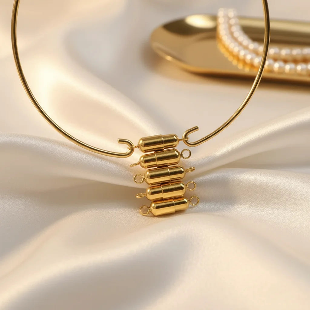 GP US Cylinder Capsuled Mag Clasps 14KGF Gold Filled for Permanent Jewelry Chains Making Necklace Bracelet Clasp Wholesale