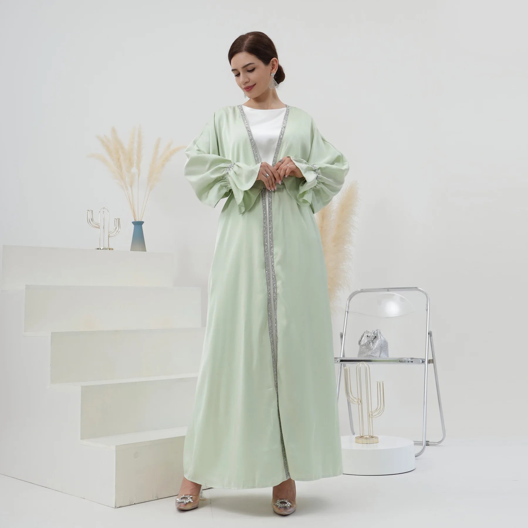 Eid Al-Adha  Ramadan in 2023 Robe Turkey Hooded Robes Solid Color Hooded Dresses Women Party Dress Elegant