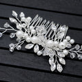 Crystals Rhinestones Pearls Flower Hair Comb Bridal Headpieces Hair Accessories Bridesmaid Tiara Wedding Hair Jewelry