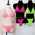 HM038 Sexy Pink Fishnet Crystal Beach Cover up Long Sleeve Swimwear Rhinestone Mesh Bodysuit