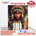 Orfon LY1566 Paint by Numbers for Adults PORTRAIT Harley Tribe  Digital DIY  Color Oil Painting Kits  on Canvas No Frame