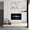 3D PVC Wall Panels Decorative Drop Ceiling Tile Glue up Ceiling Panel Square-White Designing Panels Boards