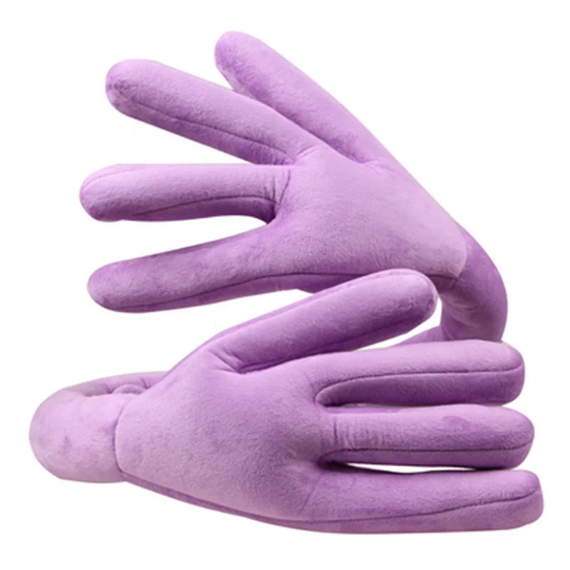 Palm Travel Neck Pillow of Bends Hand Shape Headrest Soft Car Flight Office Cushion Finger Pillow