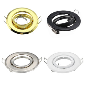 Rotating Spotlight Base MR16 Lamp Holder Led Spotlight Bracket GU10 Lamp Cup Face Ring Color Gold Embedded Downlight Shell