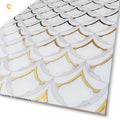 3d Tiles Ceramic Wall Bathroom Bedroom Flower Decorative Golden Italian Living Room Luxury Kitchen Tiles Mirror Waterjet Tile