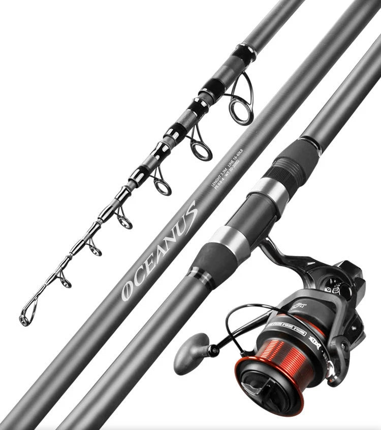 A1 2.1m-5.4m Surf Casting Rod Pole Carbon Extendable Surfcasting Telescopic Rock Sea Fishing Rods Long Casting Surf Fishing Rod