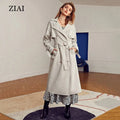 Wholesale Trench Coat Long Spring Casual Twill Trench Coat Fabric Lightweight Windproof Jacket MegaBDM