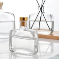 200ml Transparent Cute Empty Luxury Flat Perfume Diffuser Glass Bottle with Dropper and Screen Printing for Reed Diffuser