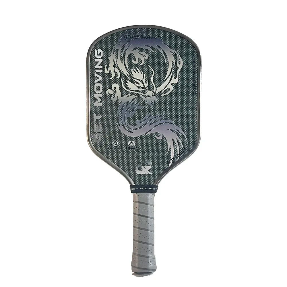 GET MOVING High End Azure Dragon 16mm Titanium Carbon Fiber Graphite PP Honeycomb Vot Pickle Ball Pickleball Racket Paddle