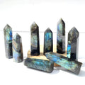 Factory Price Crystal Hexagonal Pillar Ornaments Single Pointed Labradorite Tower Point