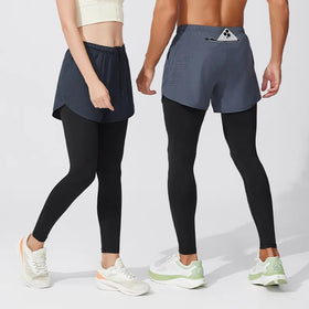 Men's 2 in 1 Running Pants Quick Dry Gym Workout Shorts Athletic Compression Pants Sweatpants for Men With Pockets
