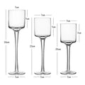European Vintage Tall  Luxury Glass Candlestick Candle Cup Wedding Birthday Party Table Layout Pillar Candle Holder Decoration