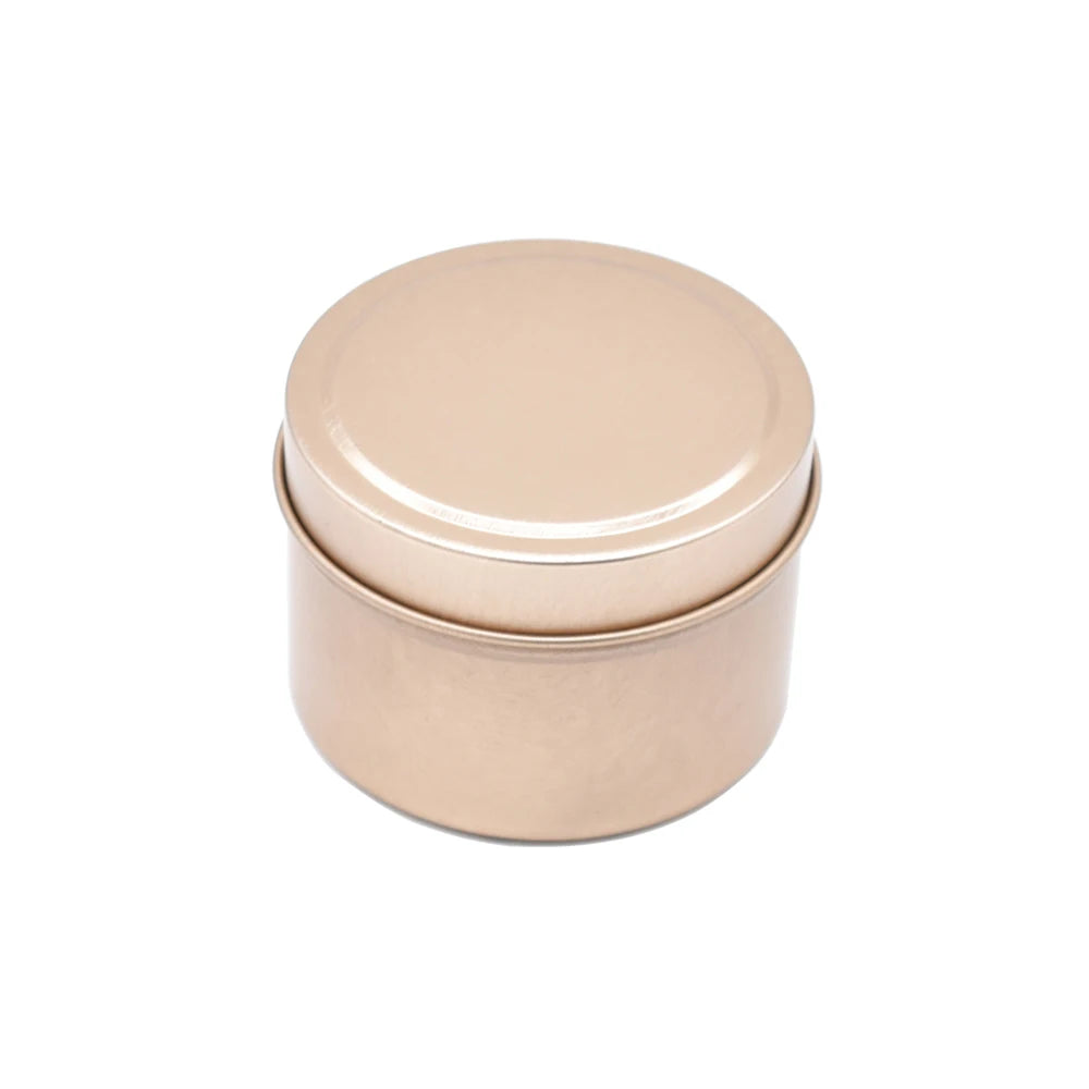 Rose Gold Round Gift Packaging Tin Cans Manufacture