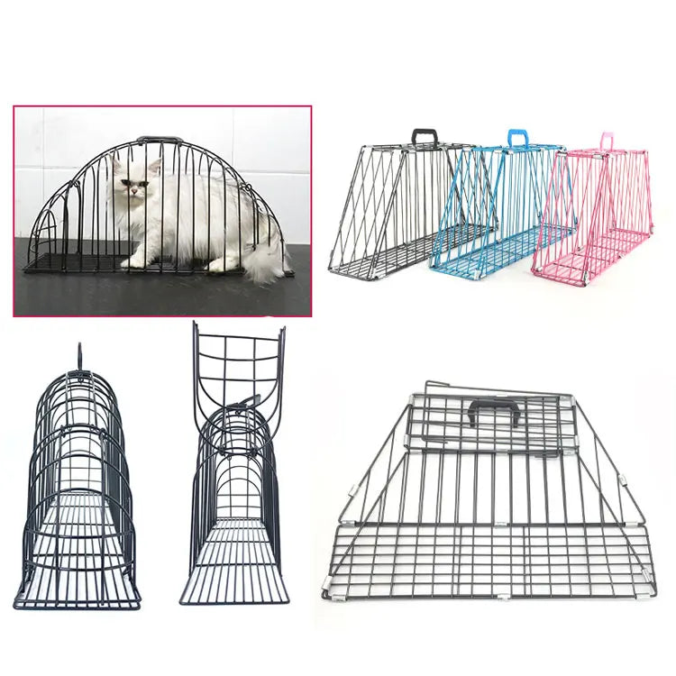 Sanan Pet Cat Puppy Shower Cage Functional Double Door Cats Cage