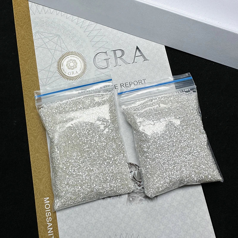 Factory Wholesale 0.7-3.0mm D Color Small Round Brilliant Cut Moissanite Loose Stones VVS White Color Melee Moissanite Diamonds