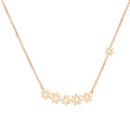 Stainless Steel Necklace Gold Plated Lucky Necklace Daisy Flower Necklace for Women Girls Christmas Gift Jewelry