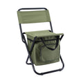 3-in-1 Durable Metal Foldable Beach Chair with Oxford Insulation Backrest Portable Storage Bag Outdoor Camping Modern Design