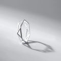 Geometric Triangle Silver Plated Rings Open Ring for Women Korean Jewelry 2021