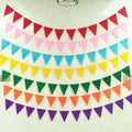 Colorful Non-Woven Triangle Flag Party Banners for Holiday Birthday Shopping Mall Celebrations Scenes Layout