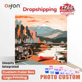 Orfon Dropshipping Autumn Lakeside Camping Adventure Paint by Numbers Kit - Warm Outdoor Nature Art for Home Decor DIY Craft