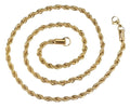 3mm Wholesale Twisted 14k Gold Plated Franco Figaro Oro Laminado Link Chain Necklace Filled Cable Rope Chain