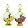 With Peacock Empty Vintage Perfume Mini Flowers Decor Aromatherapy Refillable Empty Perfume Bottle for Perfume/Essential Oil MegaBDM