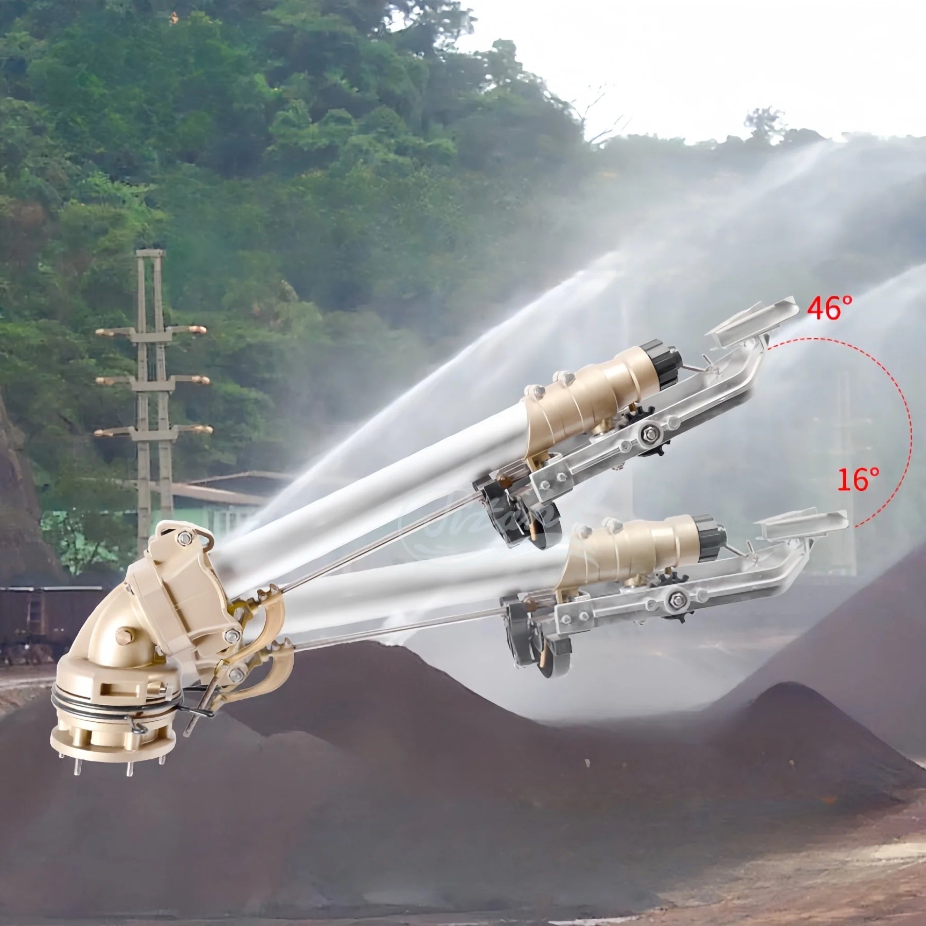 Titans 360 Gear Drive 80m Radius Rain Gun Sprinkler  for Efficient  Agricultural Farmland Irrigation and Dust Removal