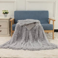 Decorative Soft Faux Fur Plush Throw Blanket Fluffy Cozy Plush Fleece Comfy Microfiber Fur Blanket for Couch Sofa Bed