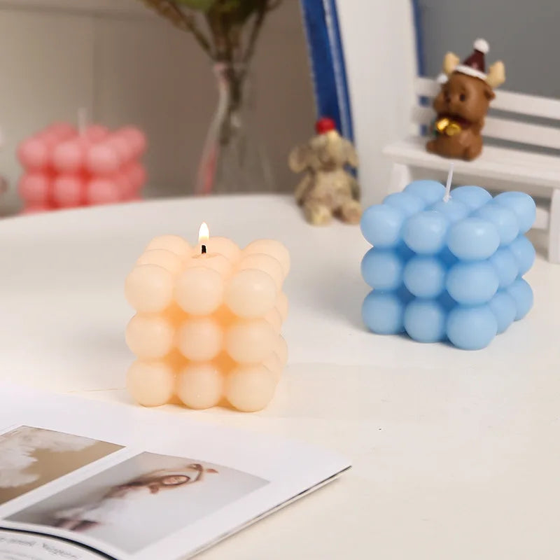 Custom Soy Wax Magic 3d Cube Simple and Creative Geometric Aromatherapy Scented Candle Ornaments