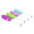 Battery Stainless Steel Portable Electric Mini Coffee Milk Foamer Egg Beater Handheld Milk Frother