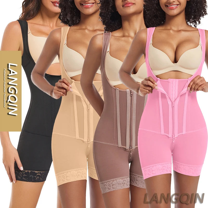 Women Slimming Shapewear Adjustable Zipper Hook-Eyes Double Compression Colombianas Girdle Butt Lifter Body Shapewear Bbl MegaBDM