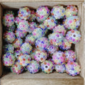 Factory Wholesale Resin Rhinestone Round Ball Beads AB Colors for Jewelry Making
