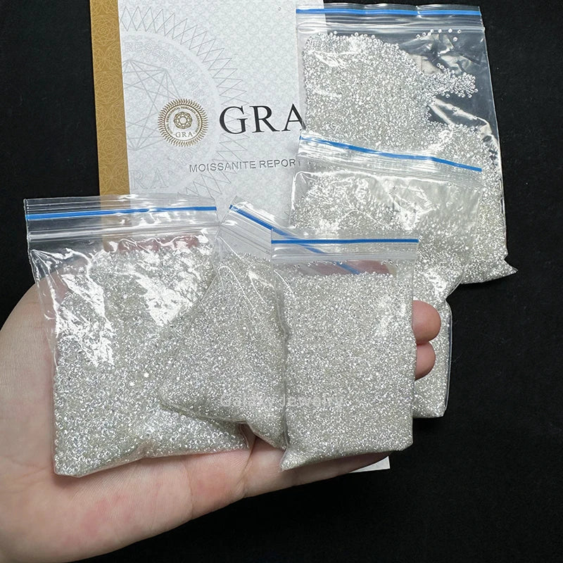 Lab Grown Moissanite Round Shape 0.8mm to 2.8mm Round Brilliant Cut Moissanita Stone Price Per Carat for Moissanite Glasses