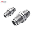 China Supplier Pneumatic Bulkhead Push Lock air Hose Quick Connect Fitting Stainless Steel Polished One Touch Connector Union