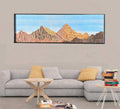Hot Selling Impressionist Eco-Friendly Durable Safe Natural Cork Wall Art Mountain Scenery Painting for Bedroom Wall Hanging