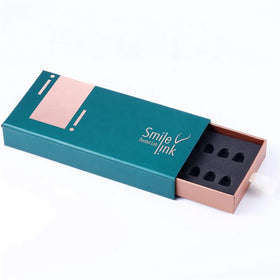 Custom logo Printed Drawer Slid Out Dental Veneer Packaging Cardboard Paper Box with Foam