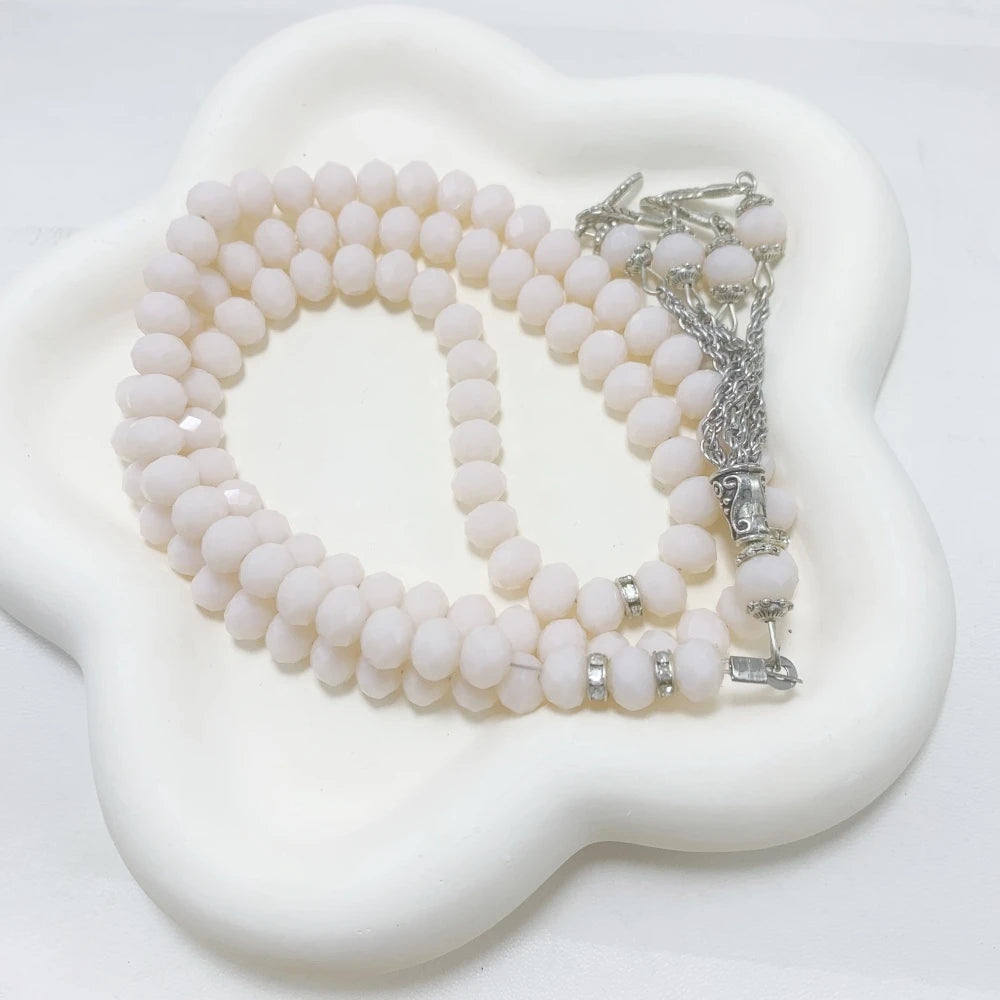 Islamic  Crystal Cheap Prayer Beads Pink Rosary Beads Sublimation Rosary Bracelet Suitable for Festivals Gifts  Jewelry