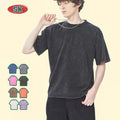 Custom Casual Fashion Raw Hem Screen Print Roundneck Hip Hop Tshirt Y2k 3d Print Washed Oversized Boxy Cropped T Shirt Men