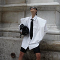 Manufacturer Customizable Designer Oversized Fashion Blouses Shirts Polyester Cotton Button up Long Sleeve White Women's Shirt