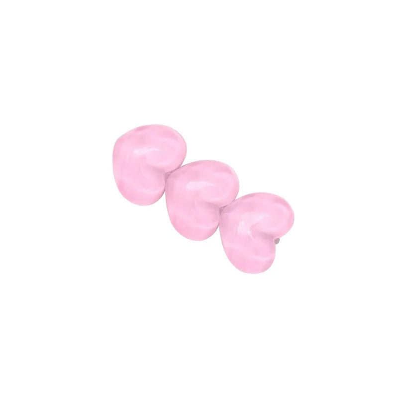 Wholesale Women Heart Hair Clip Cute Sweet Candy Color Acrylic Hair Pin Clips