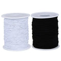 Wholesale Black 0.8mm 1mm 1.5mm Braided Waterproof High Tenacity Elastic String Jewelry Rope Polyester Cord for Bags Shoes