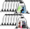 High Quality Wholesale Promotion PVC Clear Transparent Drawstring Bag Waterproof Stadium Drawstring Backpack With Logo