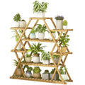 Western Style Floor Garden Pot Planter Plant Stand New Designs Display Storage Rack Wooden Flower Stand