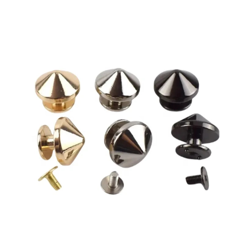 Meetee KY596 16mm Bag Hardware Accessories Zinc Alloy Decorative Mushroom Nail Classic Leather Strap Strong Bottom Foot Screws