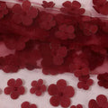 100% Polyester Organic Flora Design Tissue Dress 3D Laser Cut Woven Mesh Pattern Plain Bordado Wedding Use for Girls