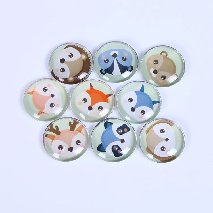 6-40mm Dome/flat Dragon Glass Round Animal Styles Glass Cabochon Dome Jewelry Finding Cameo Pendant Settings