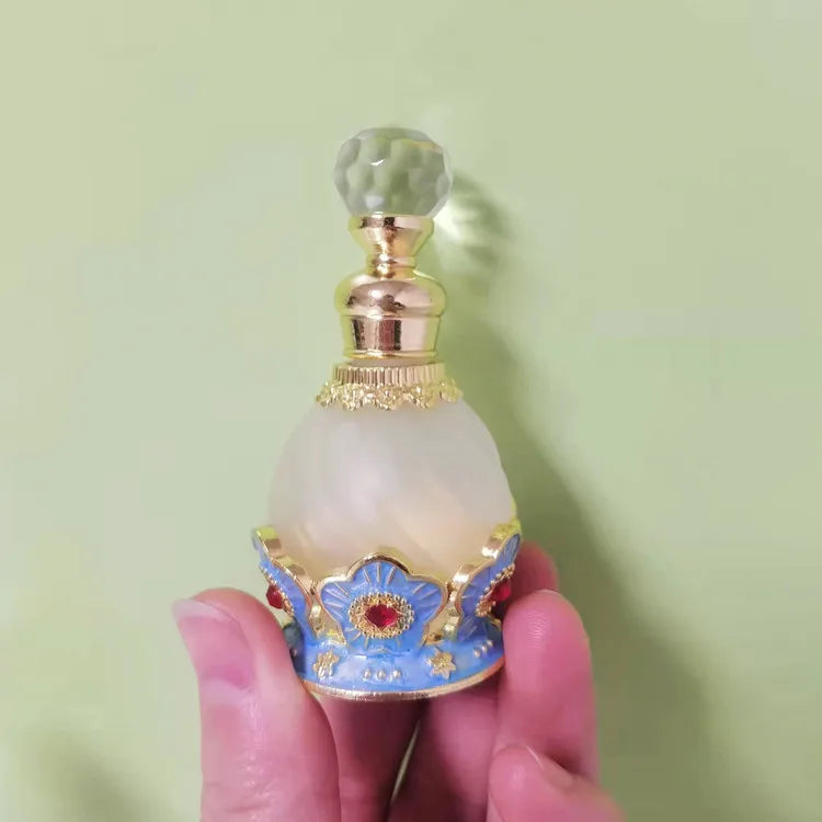 15ml Middle Blue East Arab Dubai Popular Metal Peacock Perfume Bottle Essential Oil Refillable Attar Bottles Factory Outlet