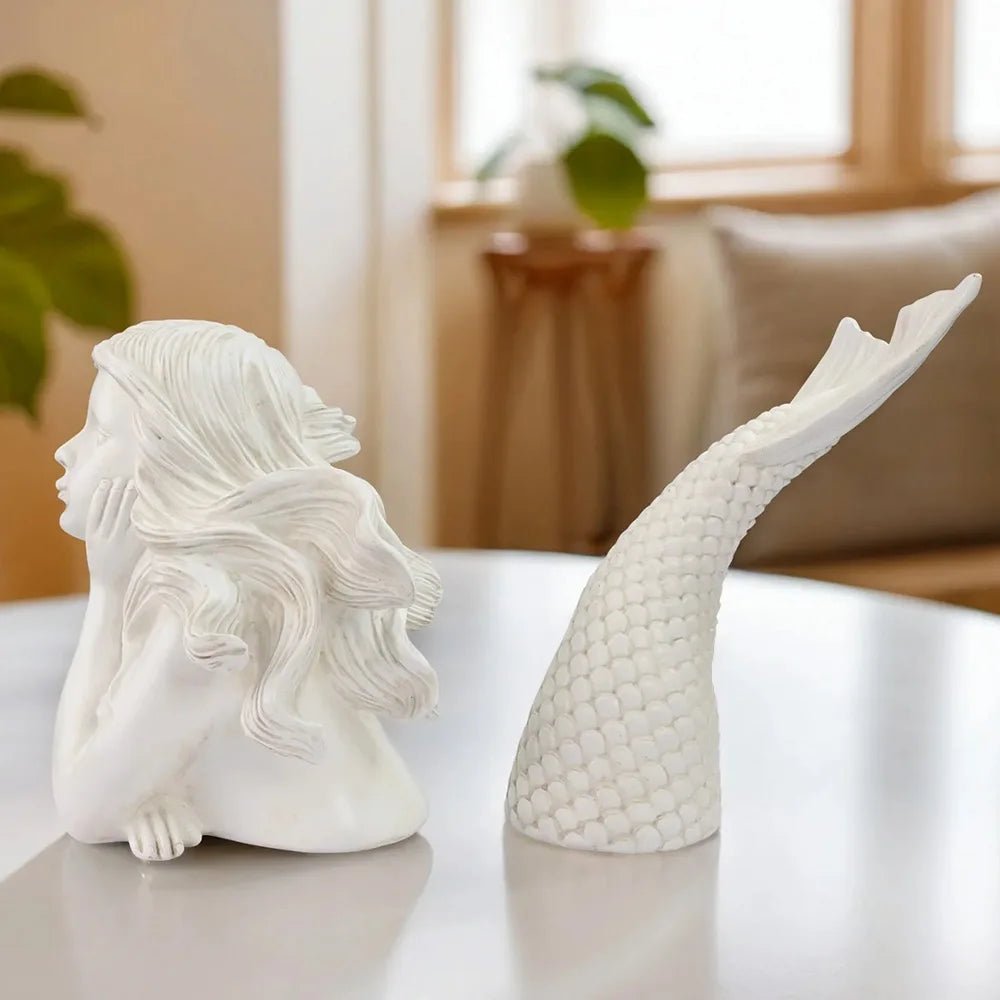 Resin Mermaid Statue - Outdoor Garden & Indoor Home Decoration