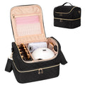 For Double Layer Nylon Zipper Portable Nail Polish Storage Case Holds 45 Bottles
