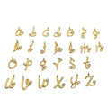 Fine Fashion Custom Letter Charm Pendant Copper With 14K Plating Bracelet Charms DIY Making for Spacer Beads Jewelry Findings